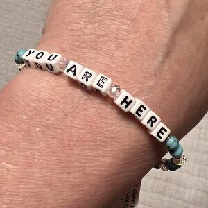 NWT – Little Words Project “You Are Here” Bracelet – Stretch Fit